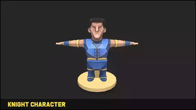 Low Poly Knight 1 character