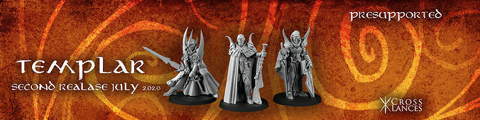 Templar three miniatures 3D print model