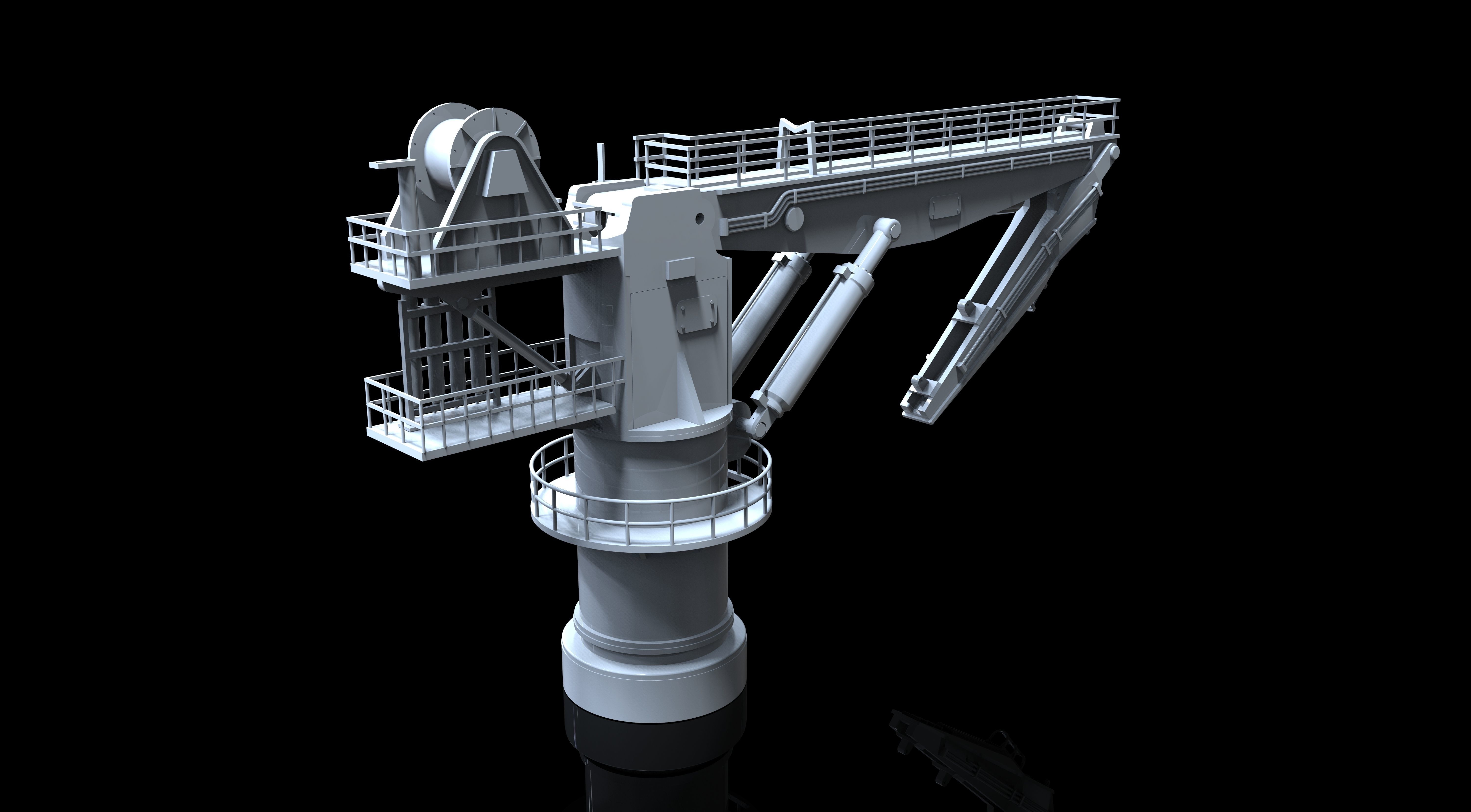 Offshore crane typ A 3D print model_2