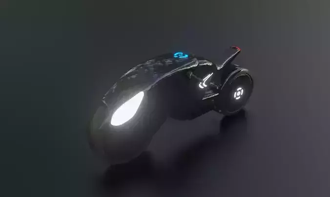 Dark Electric Motorcycle 