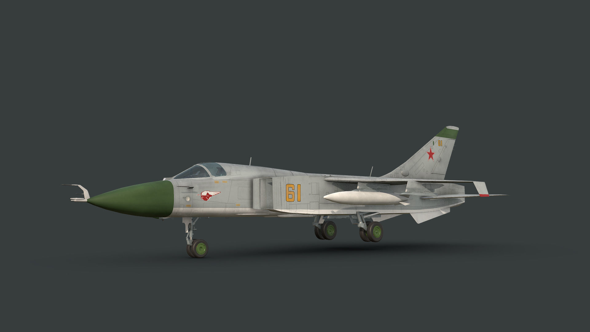 Sukhoi T6-1 Su-24 Prototype Low-poly 3D model_6