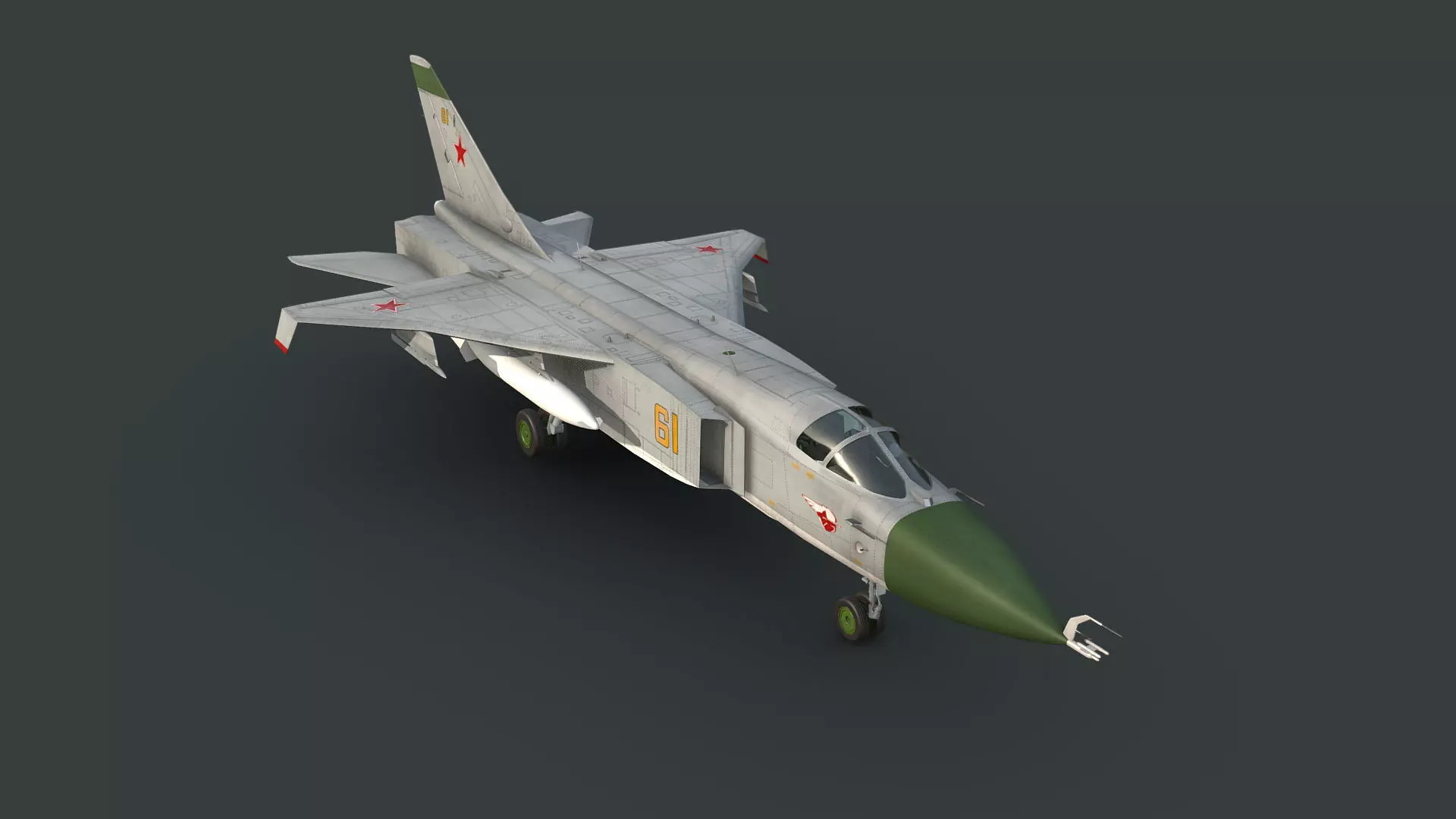 Sukhoi T6-1 Su-24 Prototype Low-poly 3D model_0