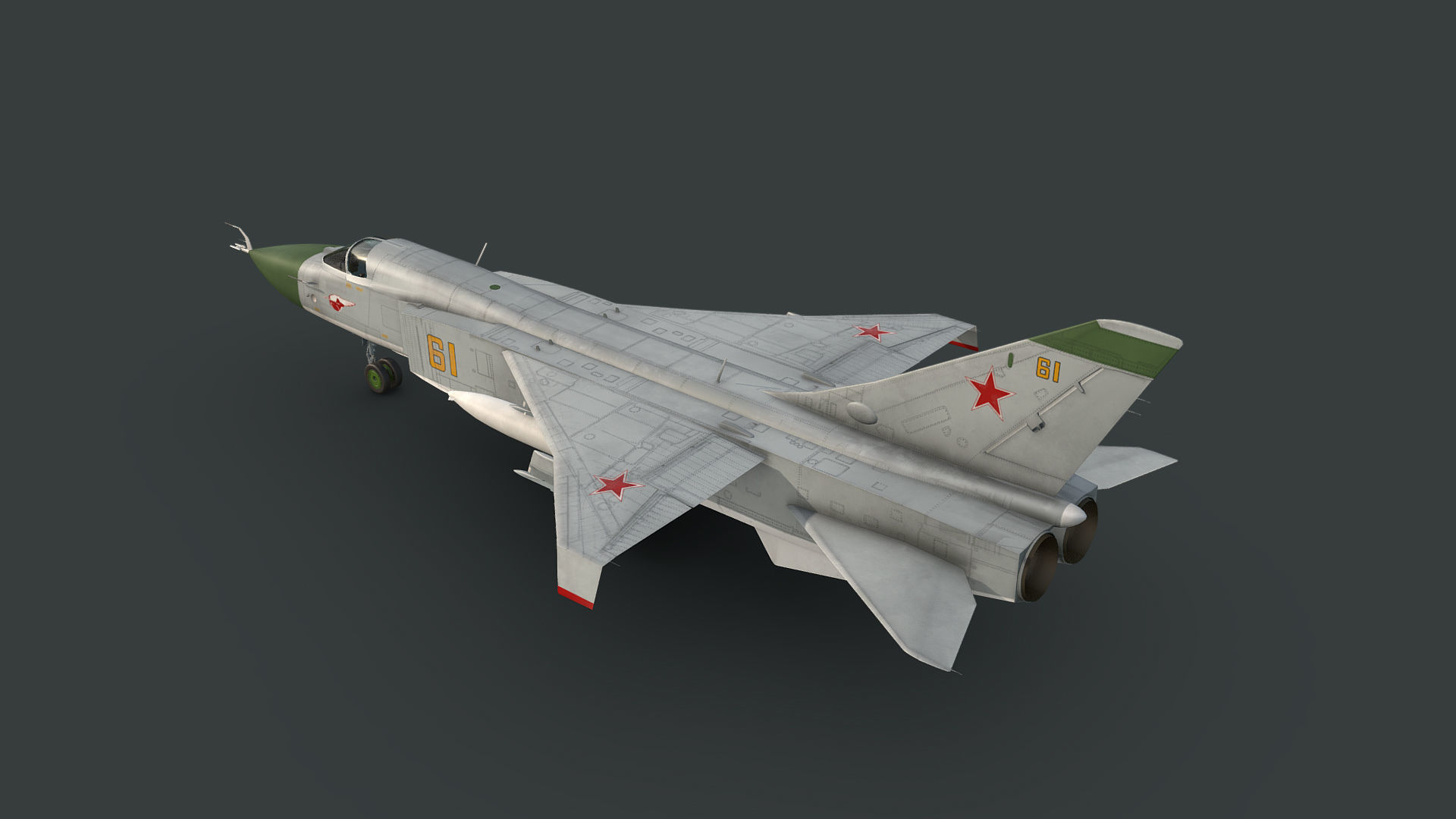 Sukhoi T6-1 Su-24 Prototype Low-poly 3D model_5