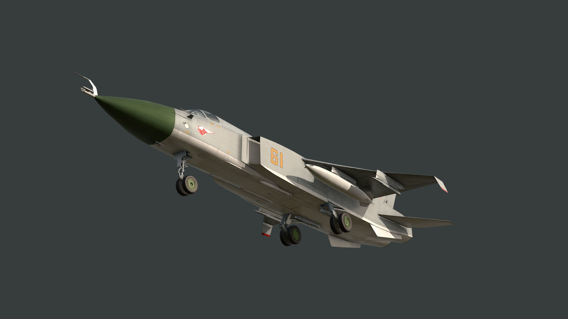 Sukhoi T6-1 Su-24 Prototype Low-poly 3D model_7