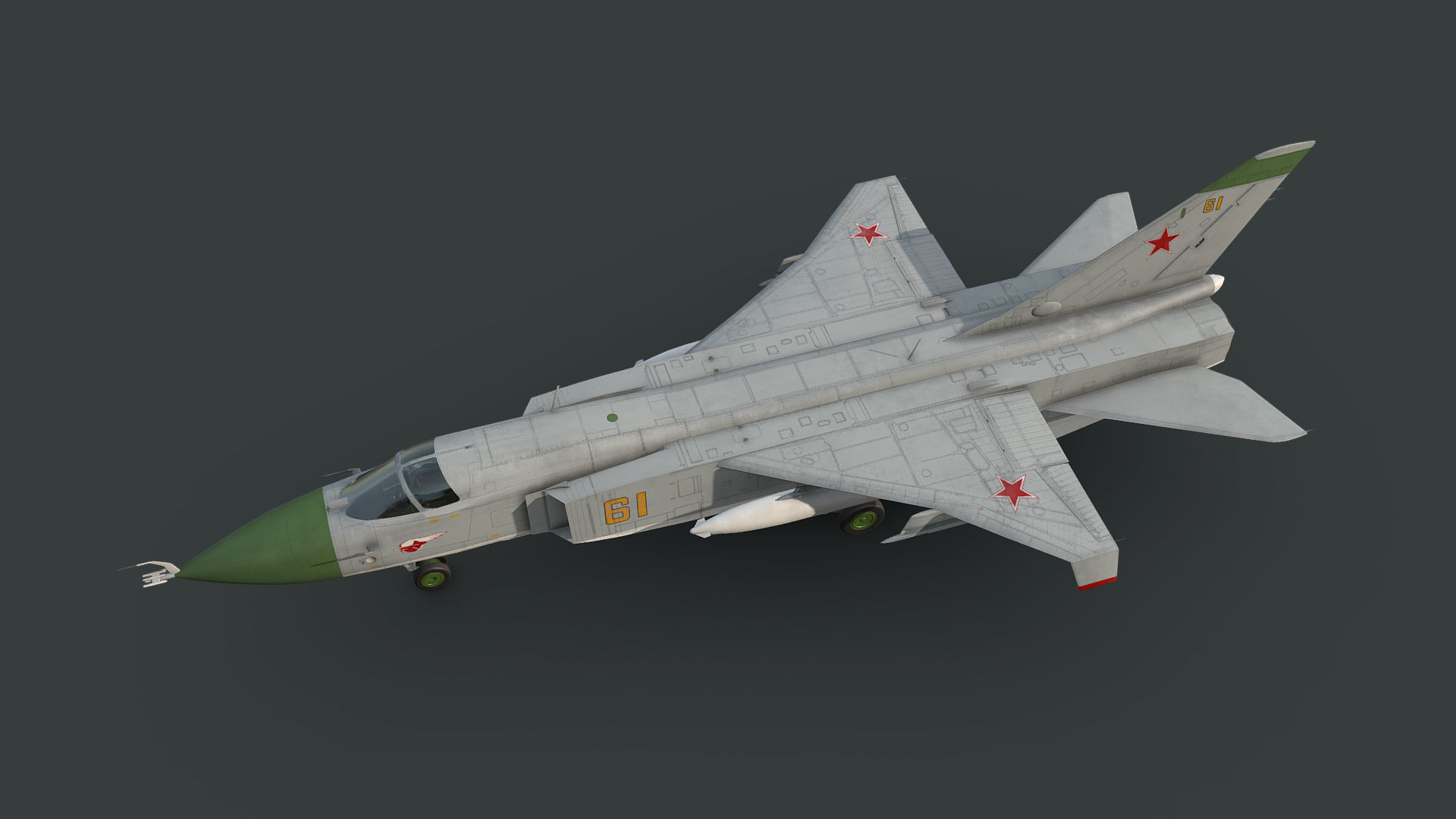 Sukhoi T6-1 Su-24 Prototype Low-poly 3D model_3