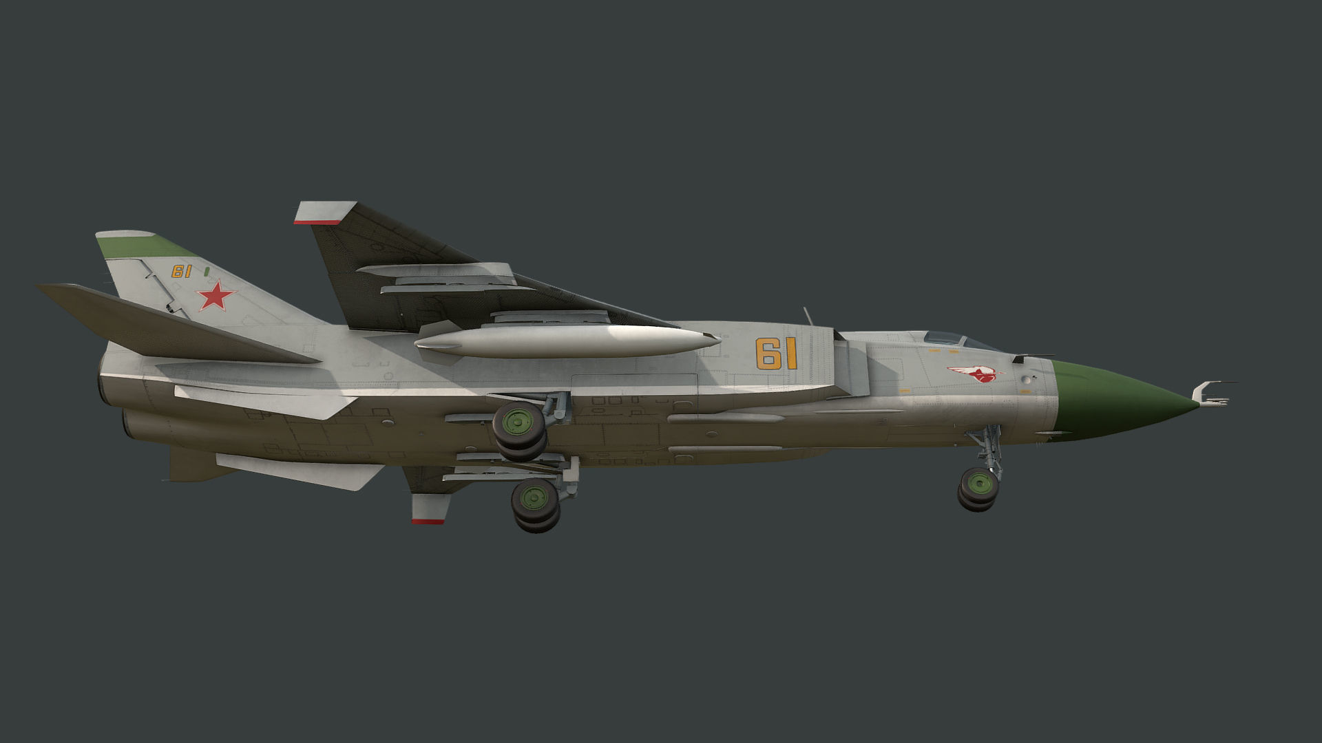 Sukhoi T6-1 Su-24 Prototype Low-poly 3D model_9