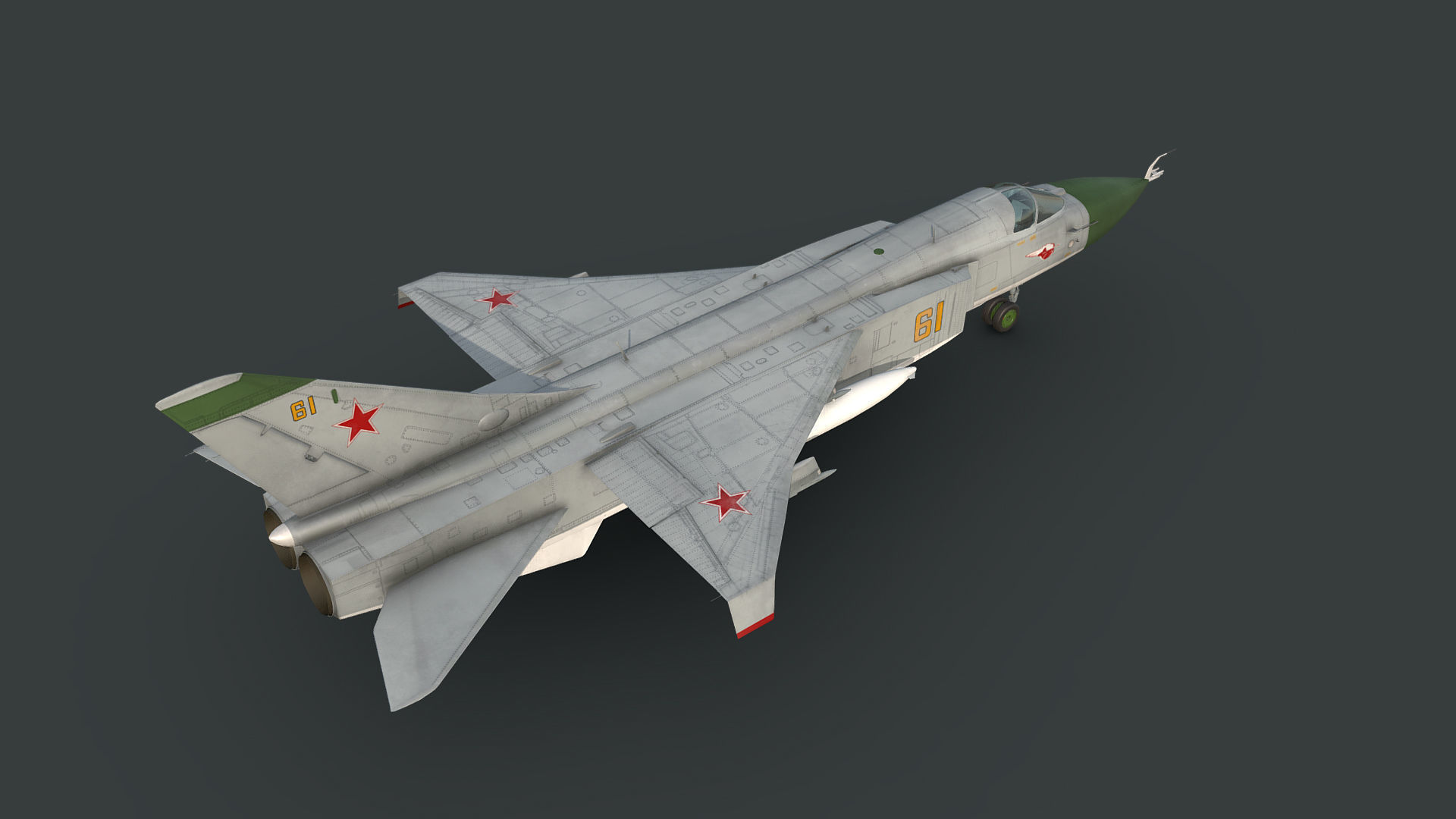 Sukhoi T6-1 Su-24 Prototype Low-poly 3D model_4