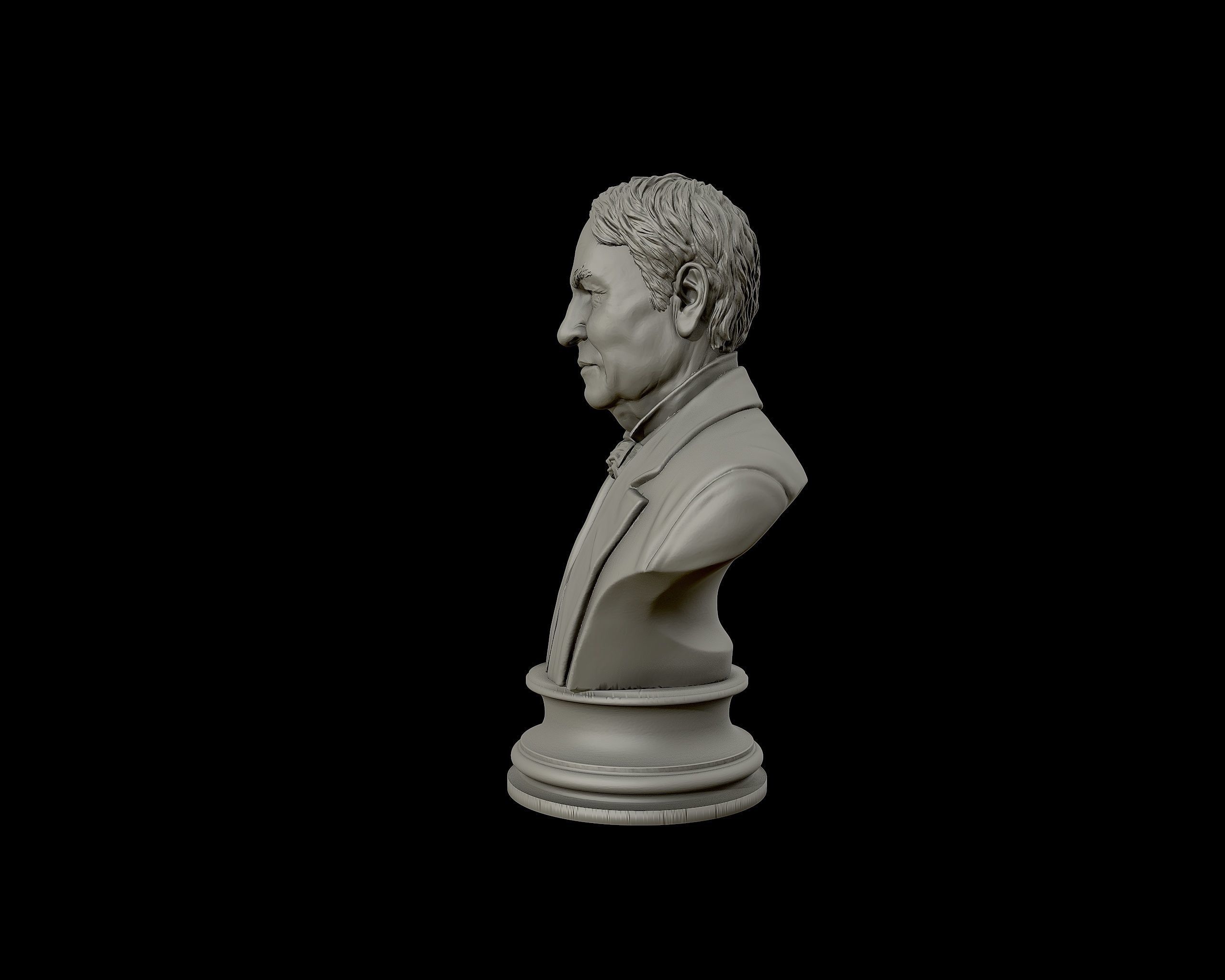 Thomas Edison portrait Sculpture 3D print model_21