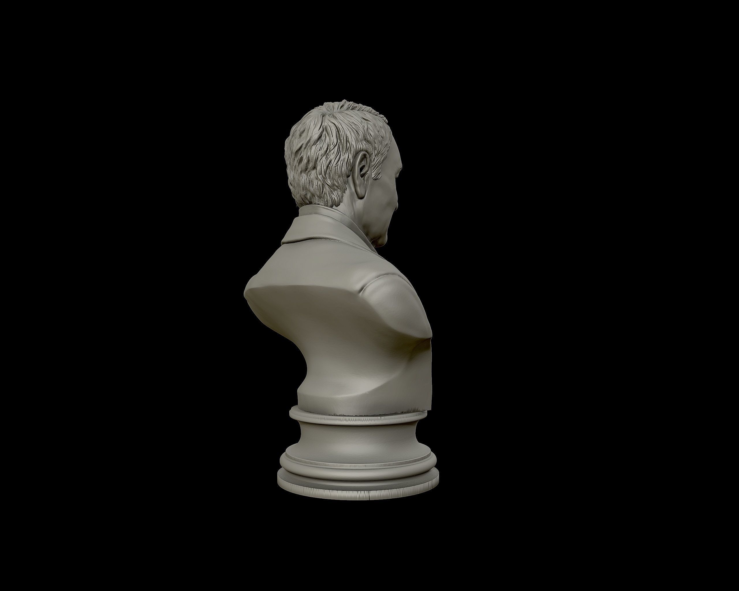 Thomas Edison portrait Sculpture 3D print model_23