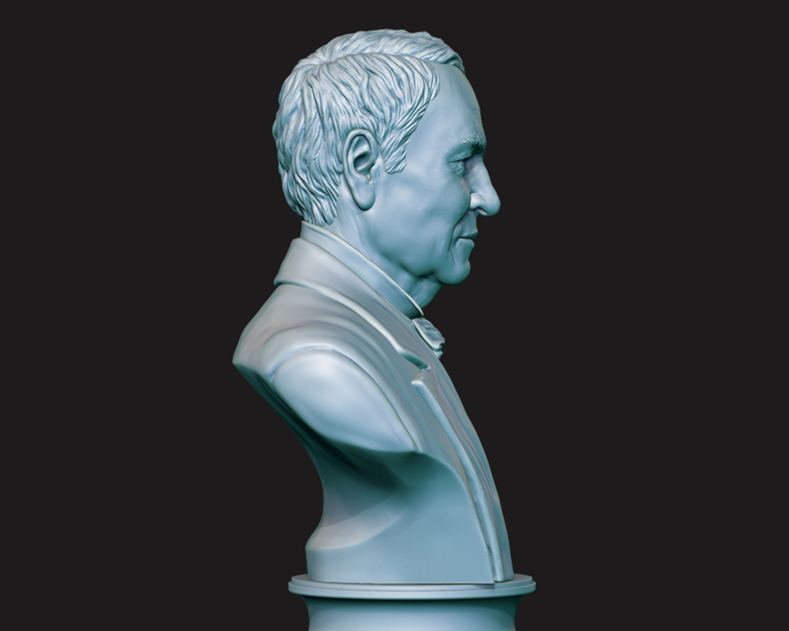 Thomas Edison portrait Sculpture 3D print model_8