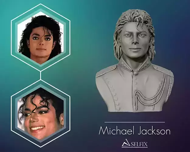 Michael Jackson Portrait Sculpture Model 2