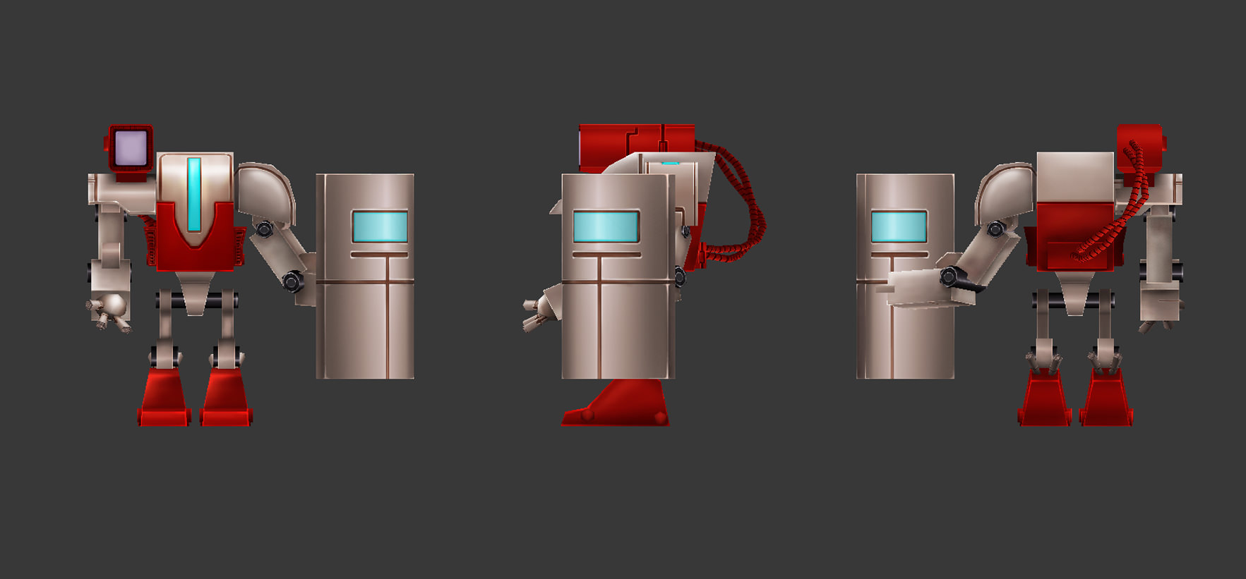 Full collection of 70 robots Low-poly 3D model_11