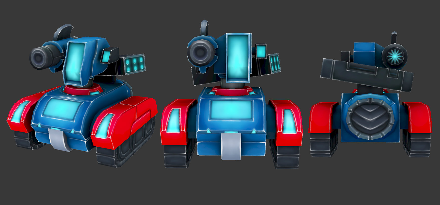 Full collection of 70 robots Low-poly 3D model_29