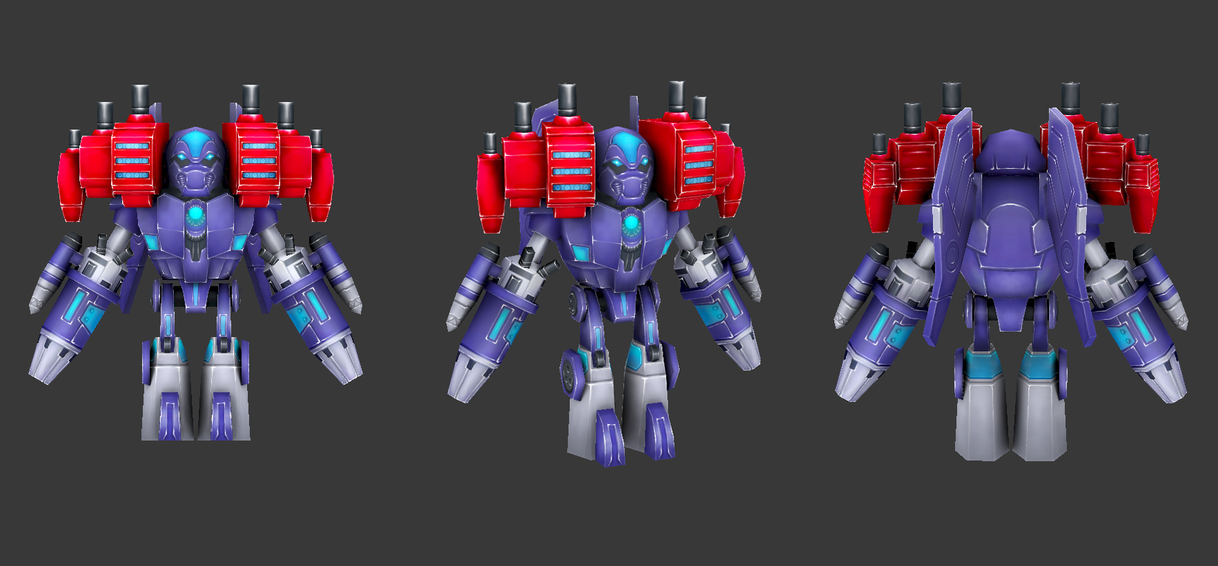 Full collection of 70 robots Low-poly 3D model_15