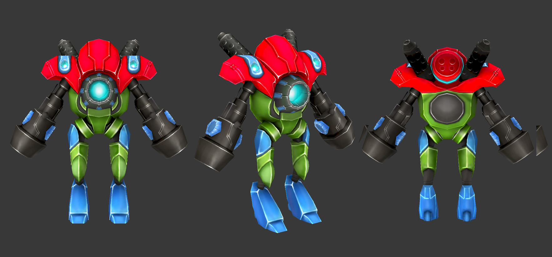 Full collection of 70 robots Low-poly 3D model_35