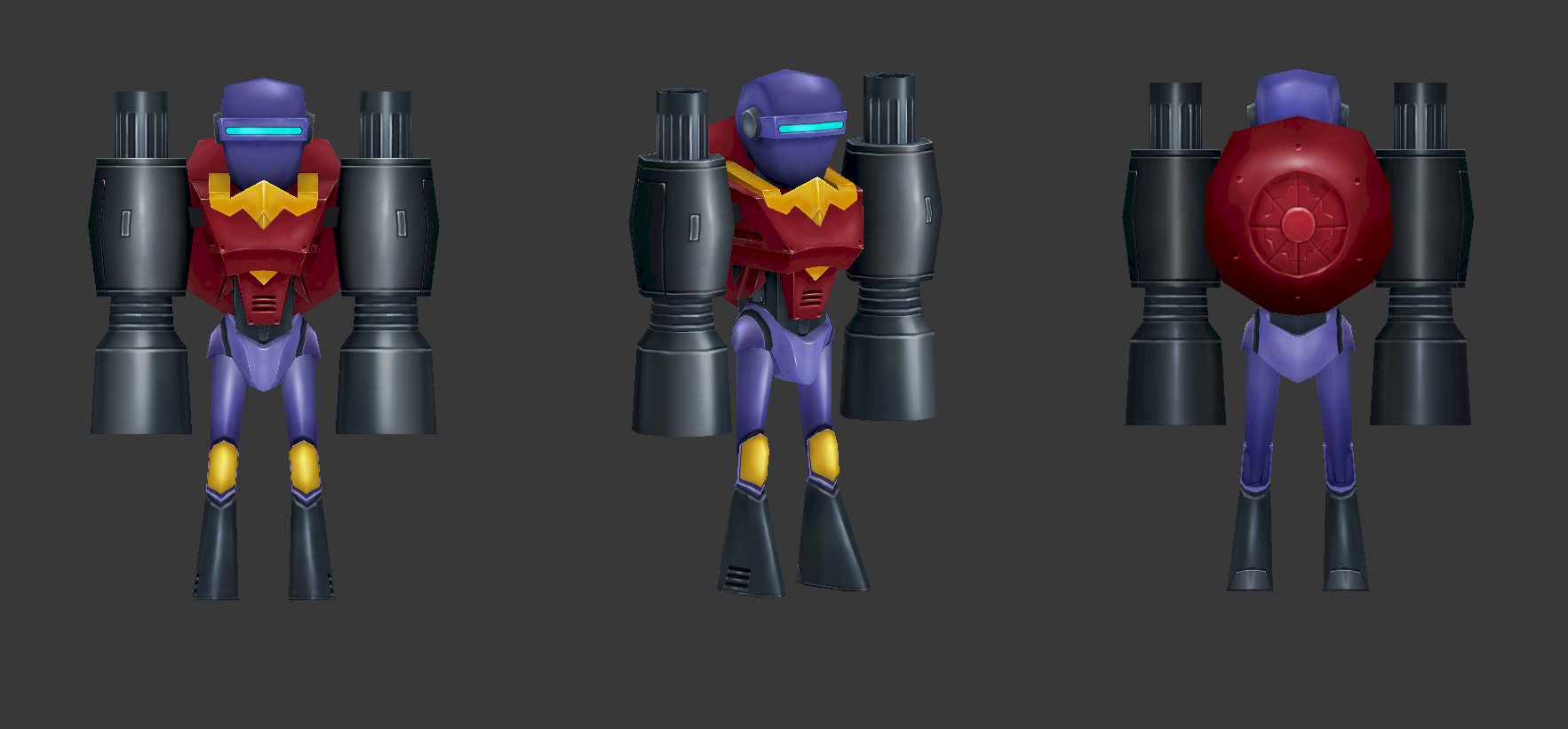 Full collection of 70 robots Low-poly 3D model_34