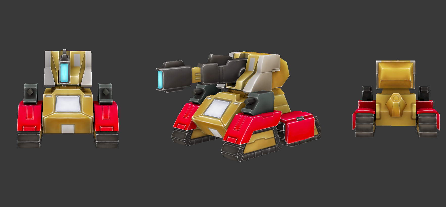 Full collection of 70 robots Low-poly 3D model_33