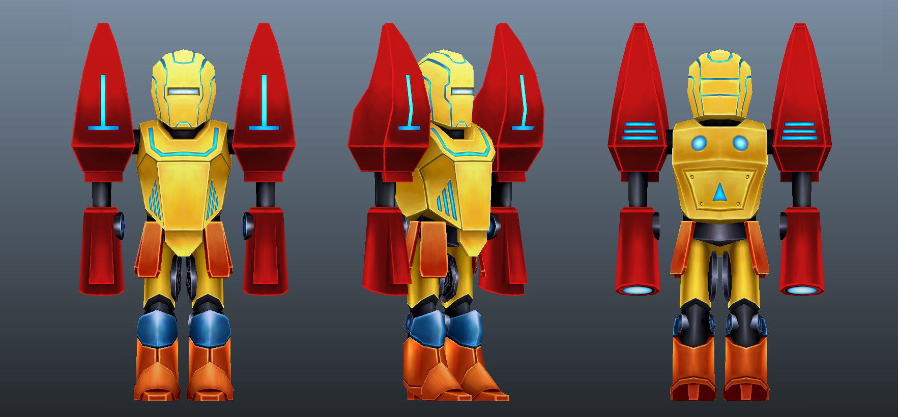 Full collection of 70 robots Low-poly 3D model_7