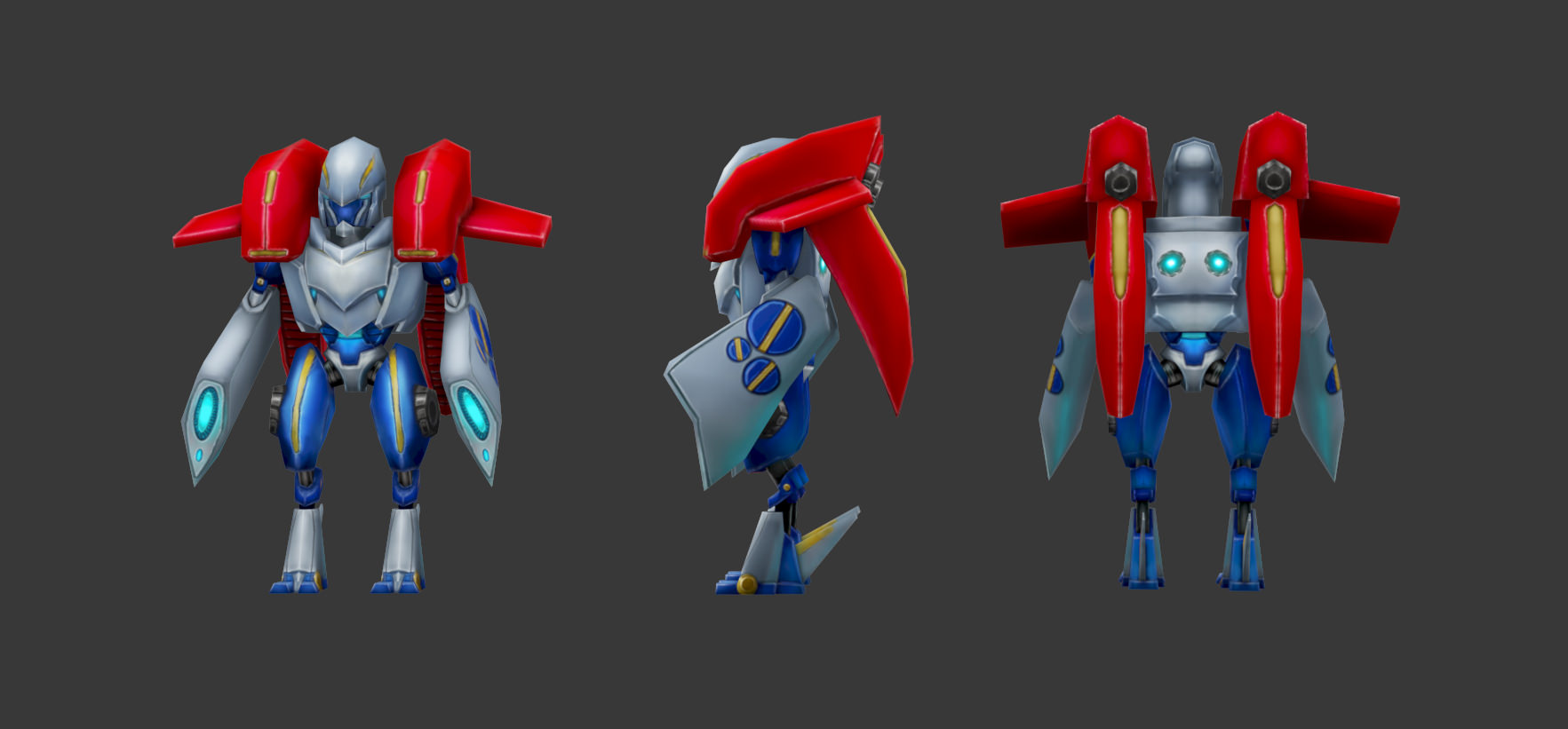 Full collection of 70 robots Low-poly 3D model_6