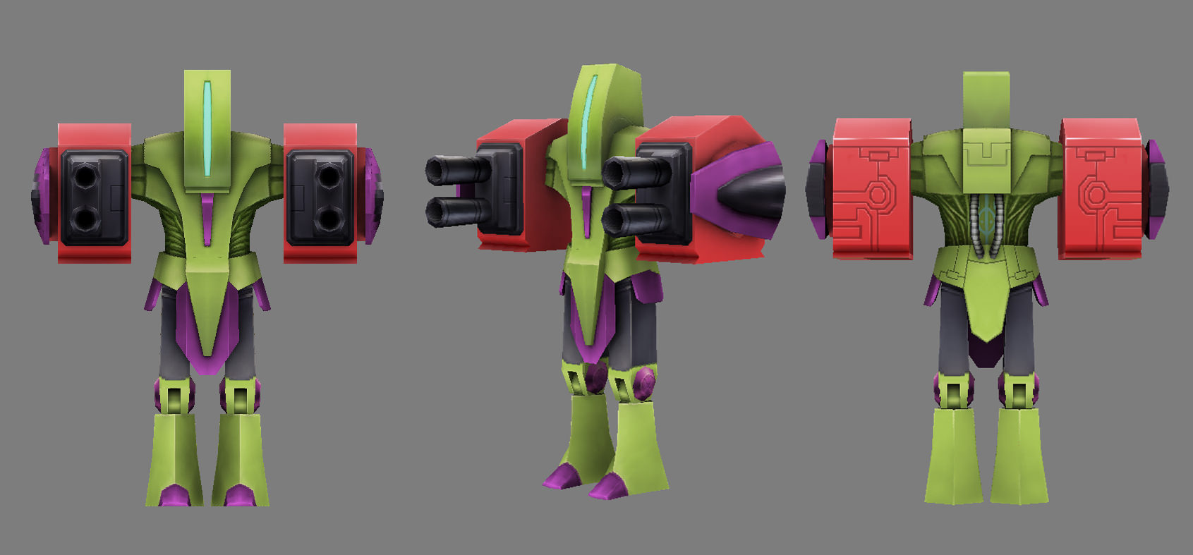 Full collection of 70 robots Low-poly 3D model_12