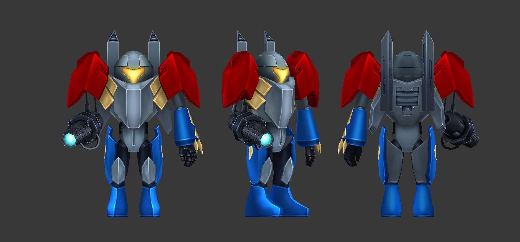 Full collection of 70 robots Low-poly 3D model_23