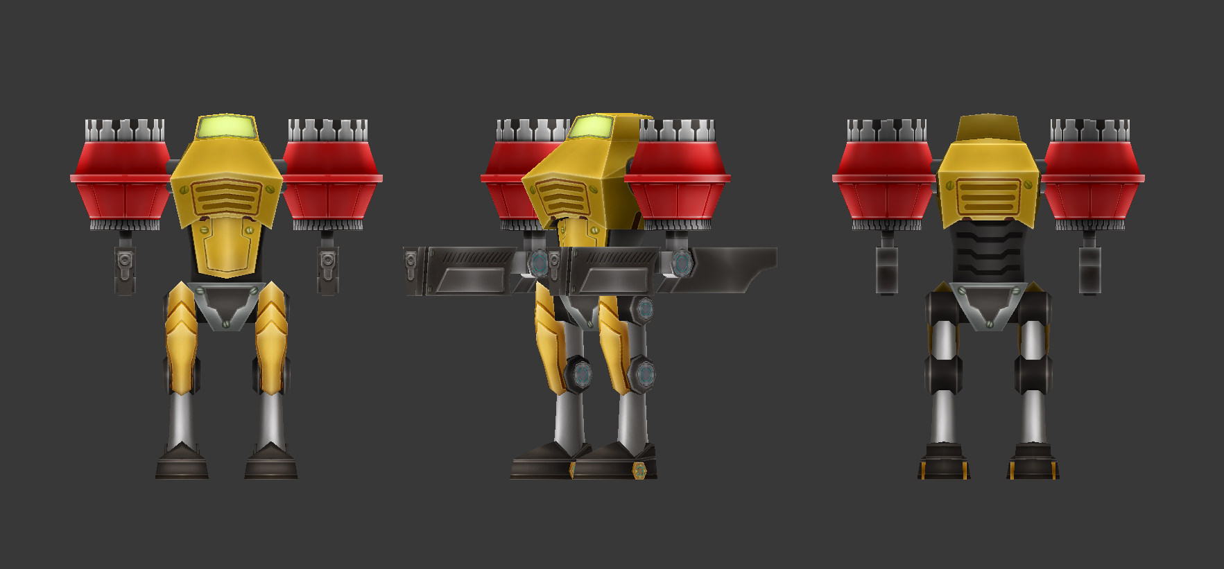 Full collection of 70 robots Low-poly 3D model_25
