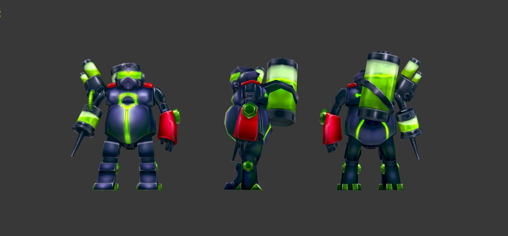 Full collection of 70 robots Low-poly 3D model_19