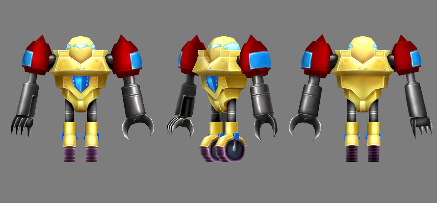 Full collection of 70 robots Low-poly 3D model_16