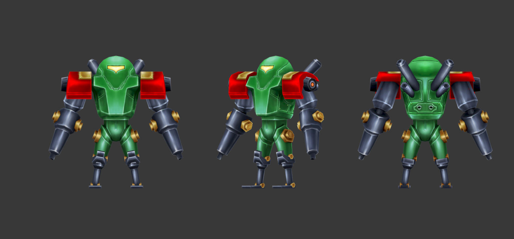 Full collection of 70 robots Low-poly 3D model_20