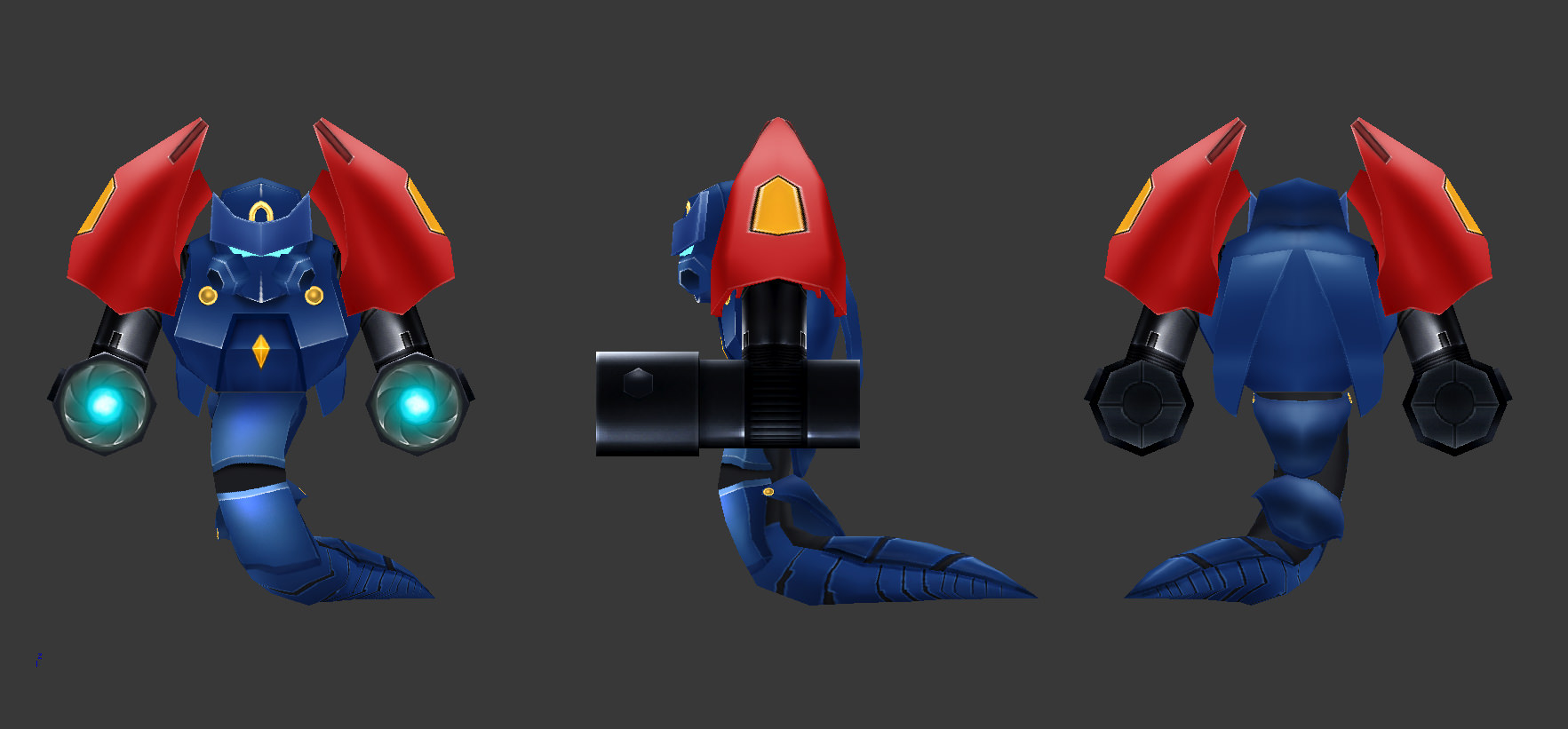 Full collection of 70 robots Low-poly 3D model_27