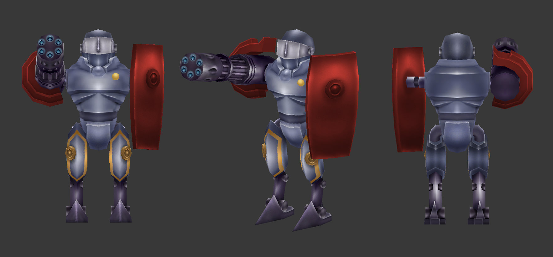 Full collection of 70 robots Low-poly 3D model_24