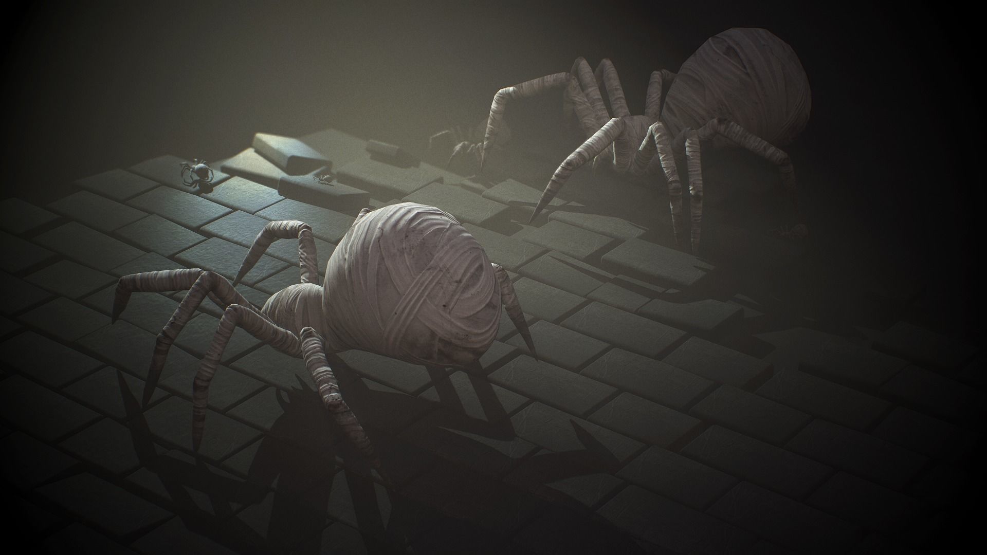 Spider mummy - Game Ready Low-poly 3D model Low-poly 3D model_7
