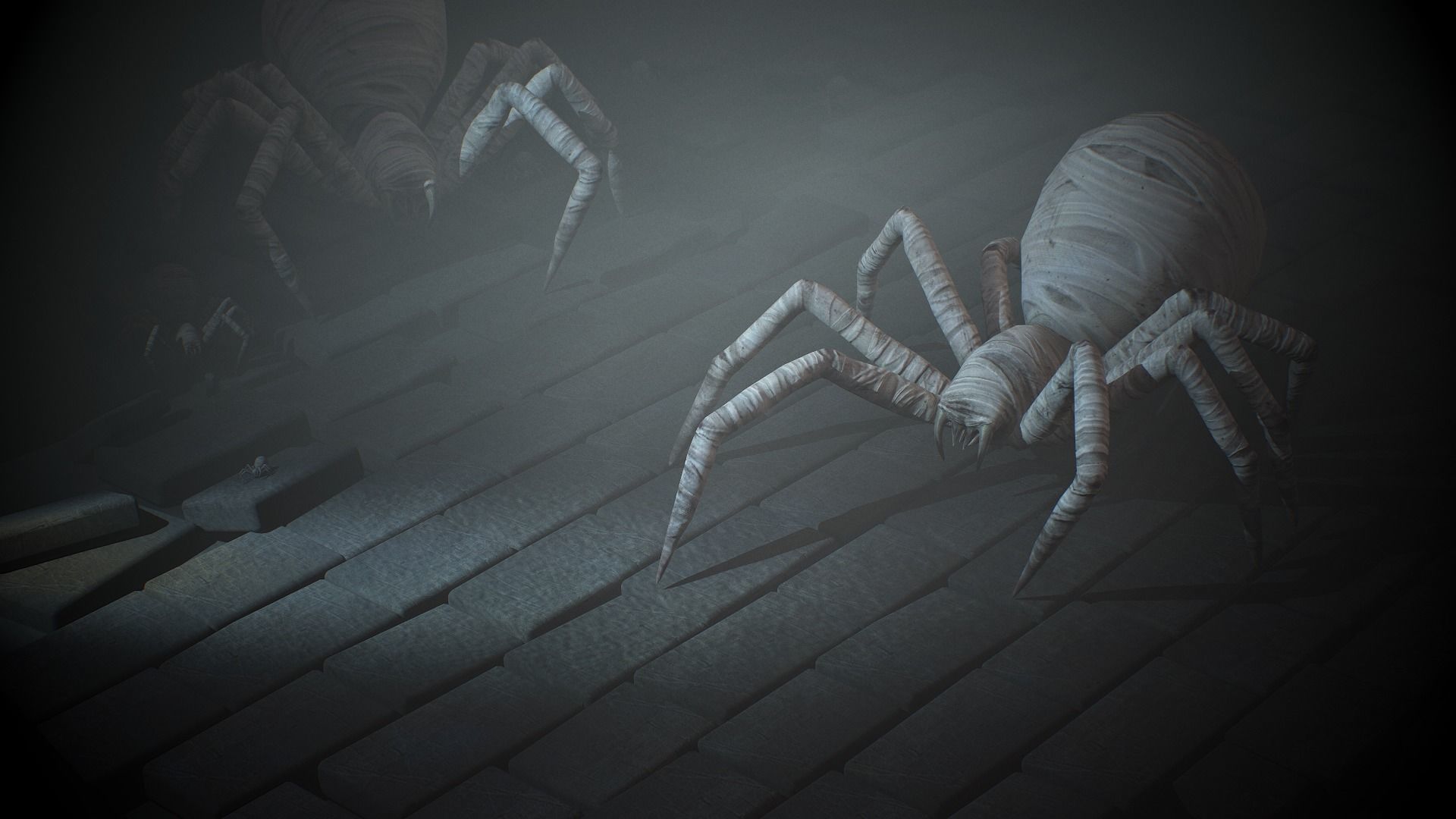 Spider mummy - Game Ready Low-poly 3D model Low-poly 3D model_4