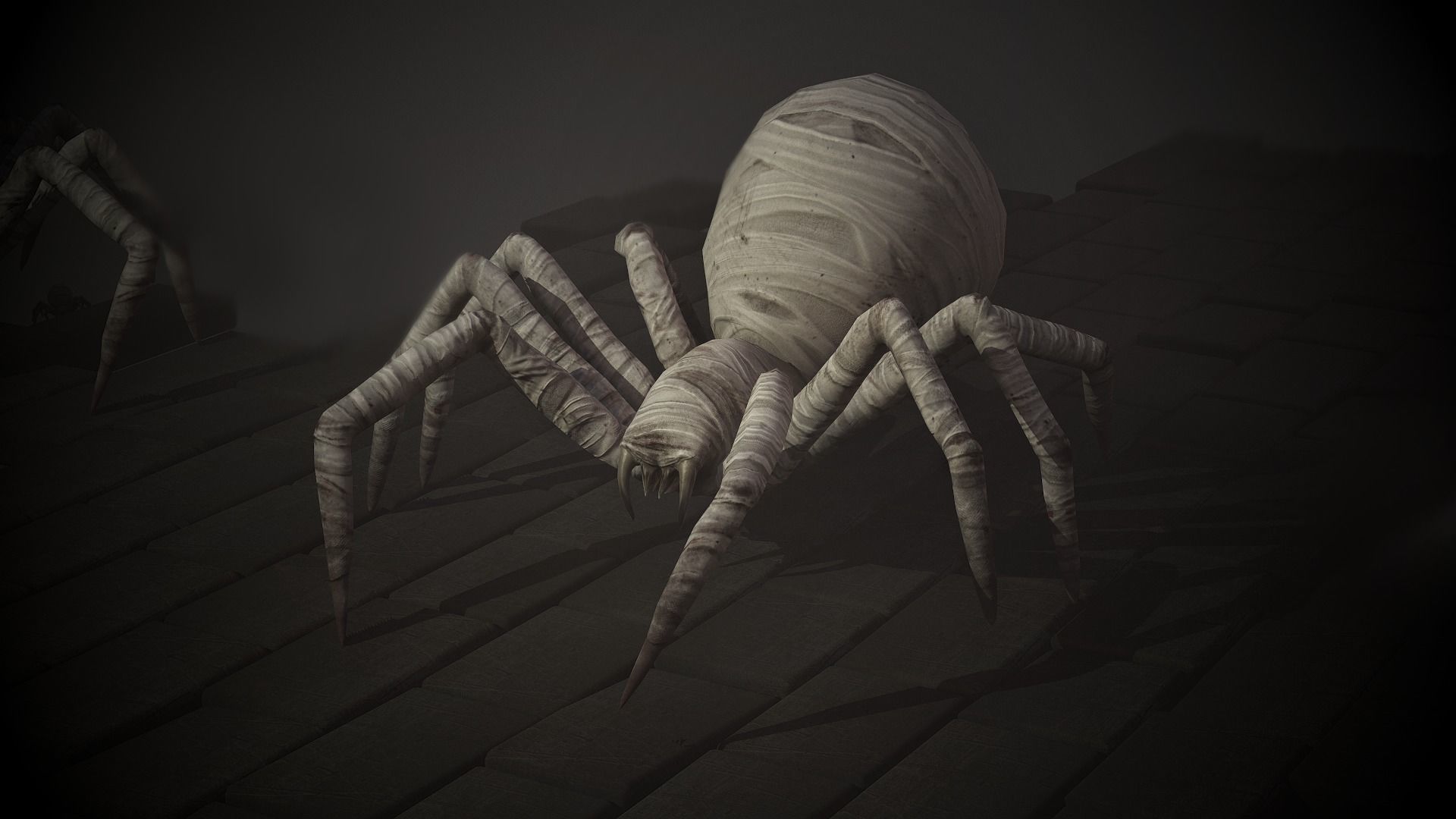 Spider mummy - Game Ready Low-poly 3D model Low-poly 3D model_8