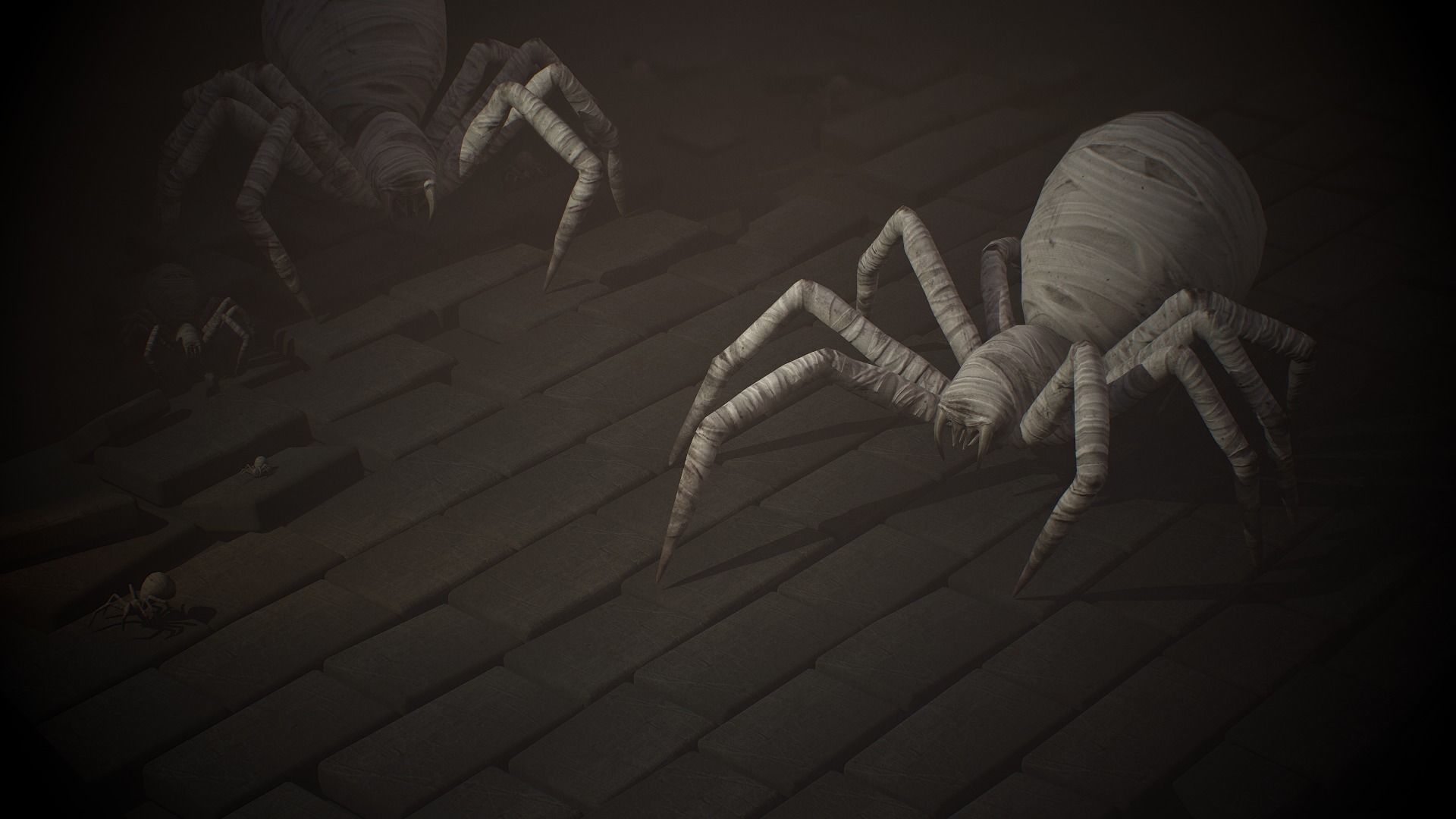 Spider mummy - Game Ready Low-poly 3D model Low-poly 3D model_5