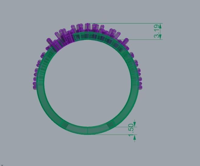 marquis ruby and diamond ring 3D print model_7