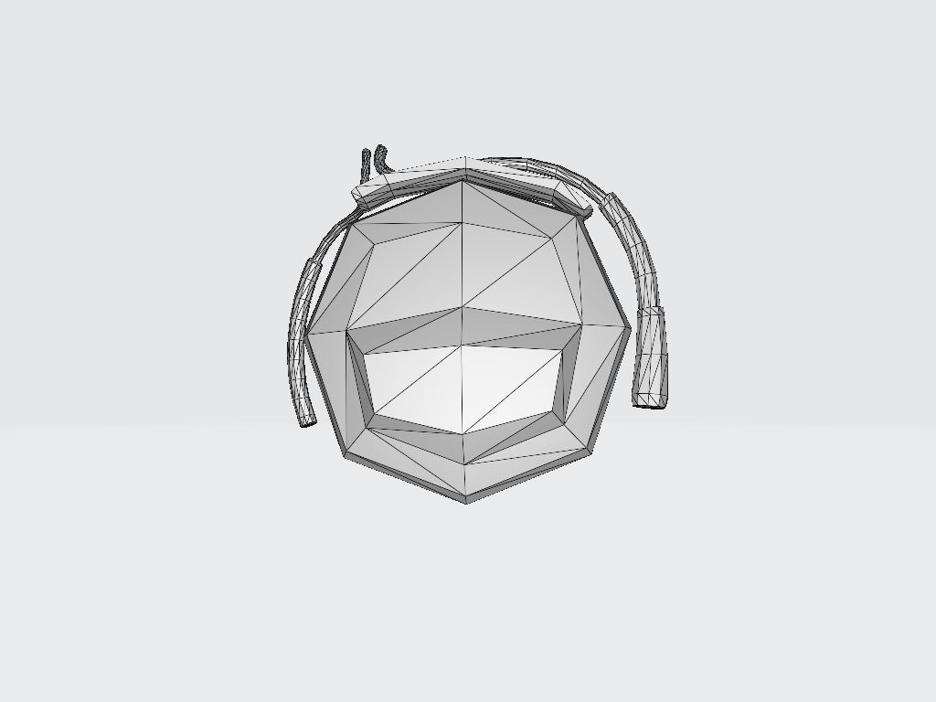 Audio Headset Low-poly 3D model_12