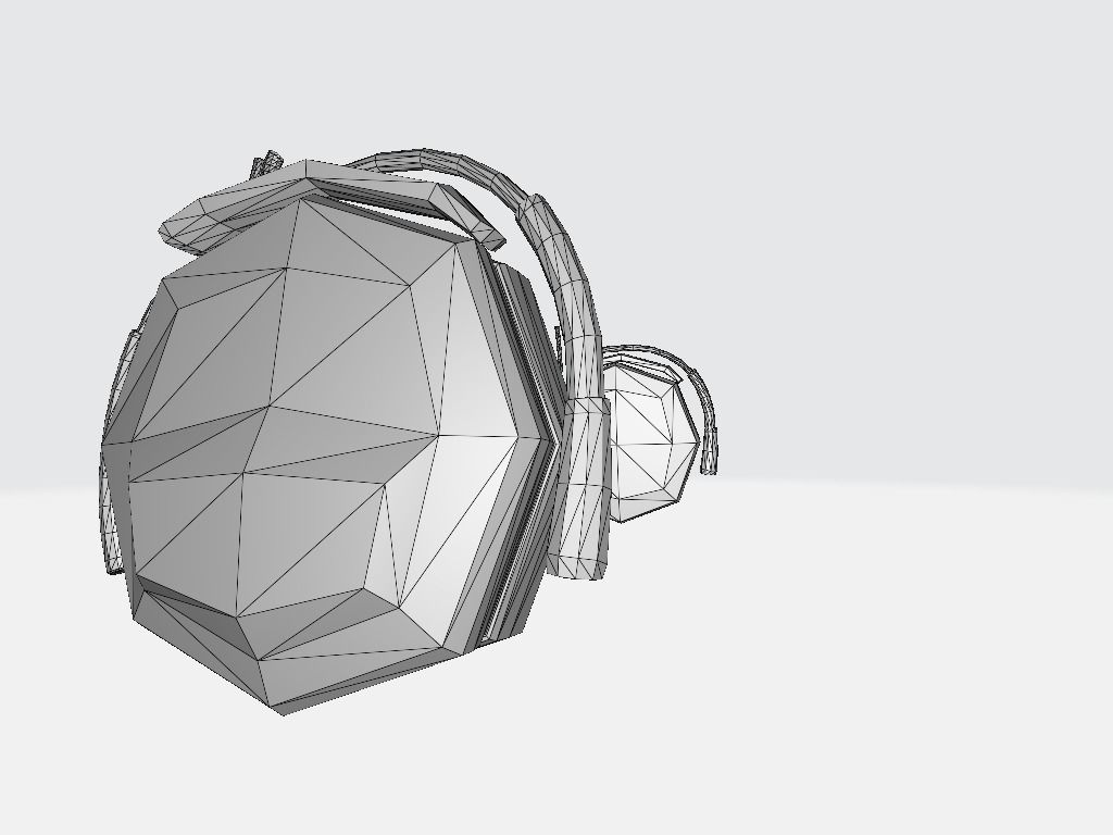 Audio Headset Low-poly 3D model_14