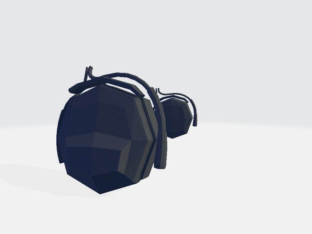 Audio Headset Low-poly 3D model_5