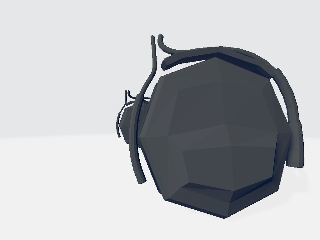 Audio Headset Low-poly 3D model_3