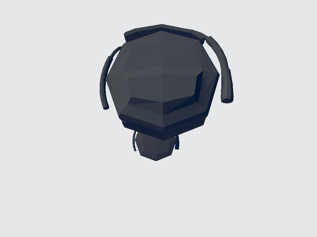 Audio Headset Low-poly 3D model_2