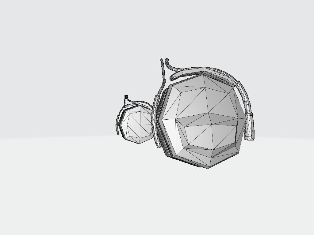 Audio Headset Low-poly 3D model_11
