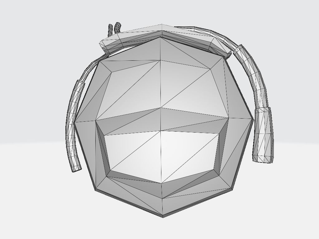 Audio Headset Low-poly 3D model_13