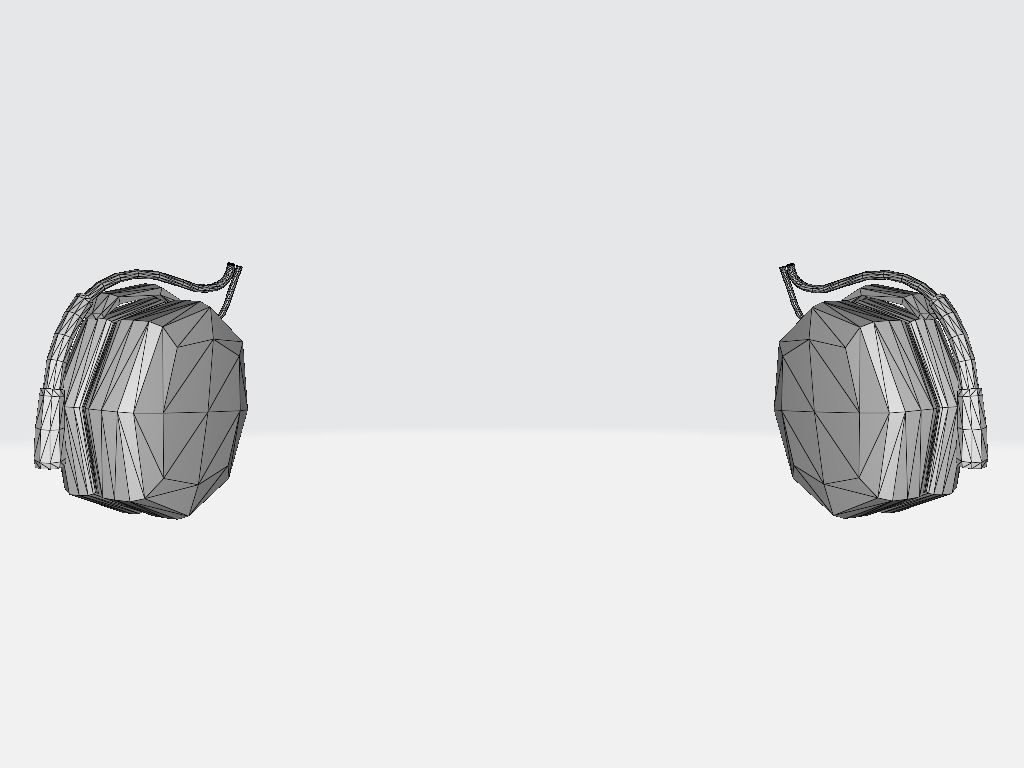 Audio Headset Low-poly 3D model_10