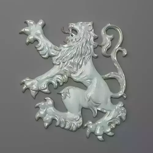 Bas-relief-03 lion 3D print model