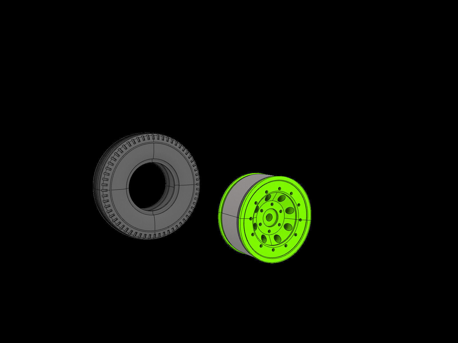 1 point 9 inch wheel design for rc scale model 3D print model_7