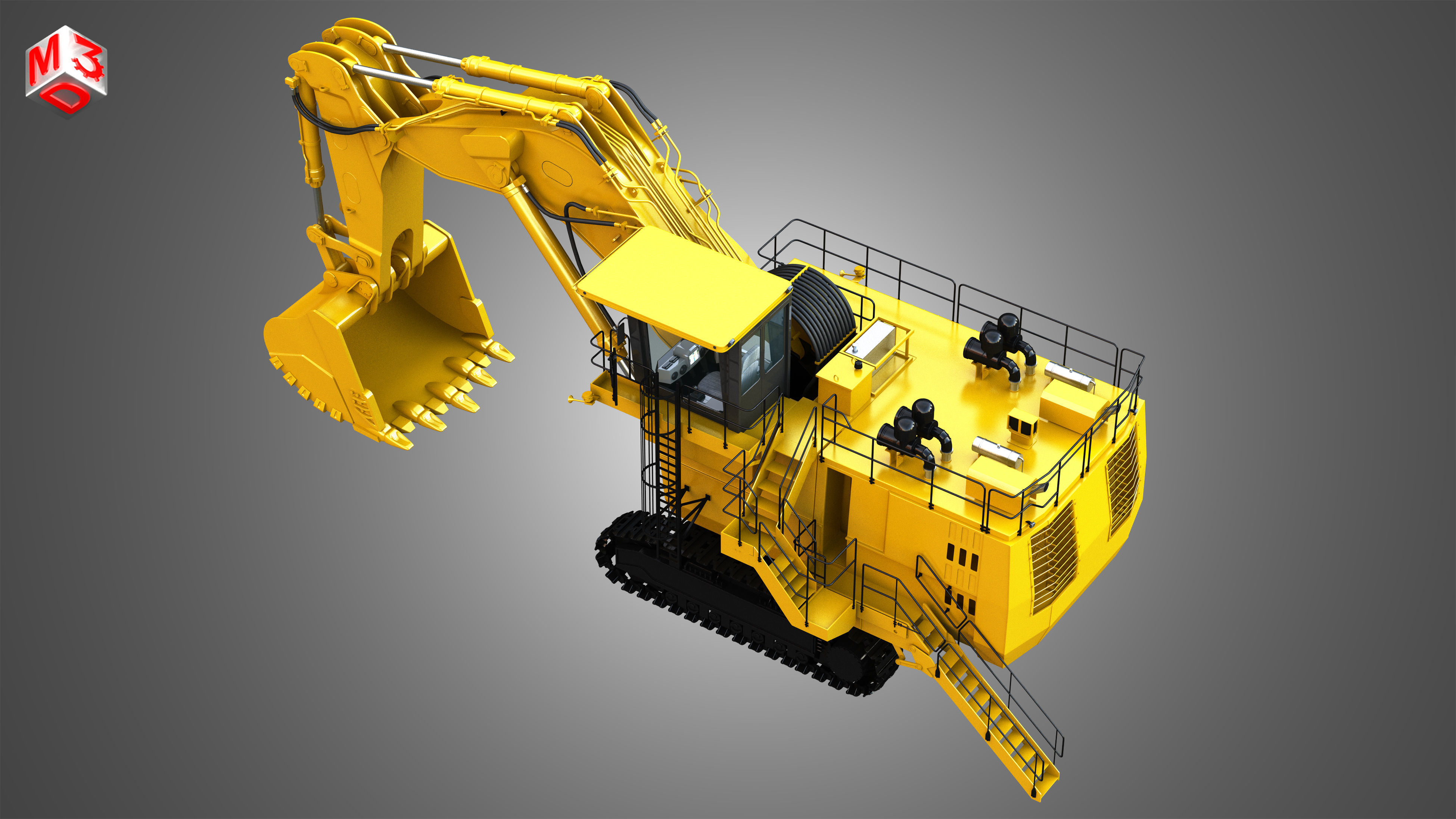 6030 FS - Hydraulic Mining Excavator 3D model_9