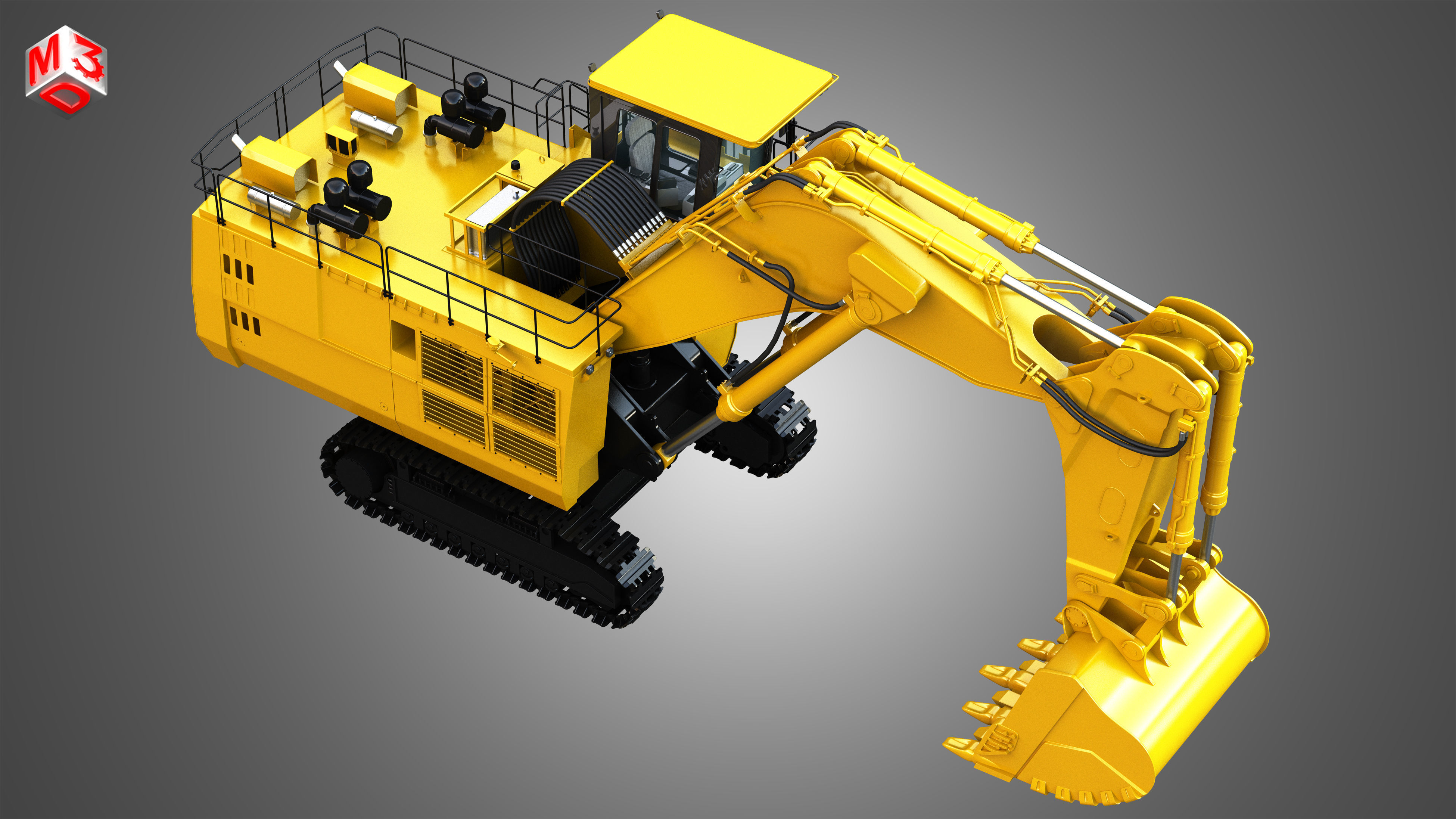 6030 FS - Hydraulic Mining Excavator 3D model_8