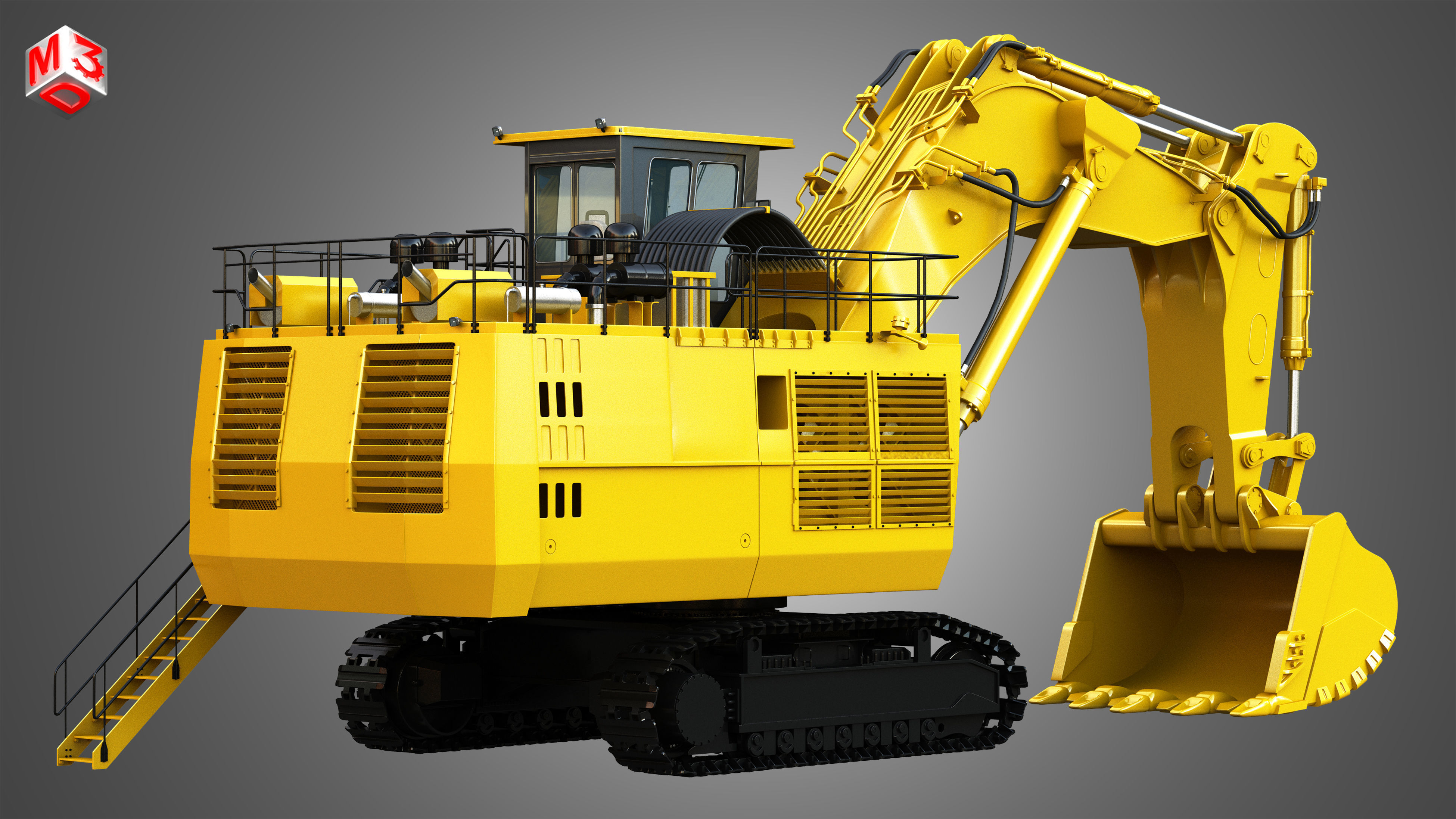 6030 FS - Hydraulic Mining Excavator 3D model_1