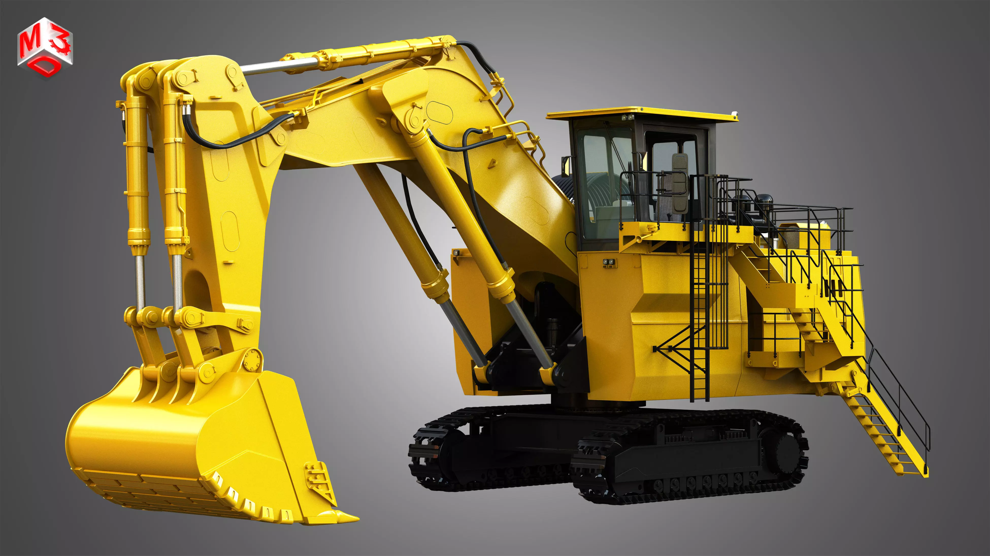 6030 FS - Hydraulic Mining Excavator 3D model_0